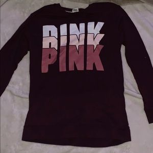 Maroon VS Pink sweat shirt